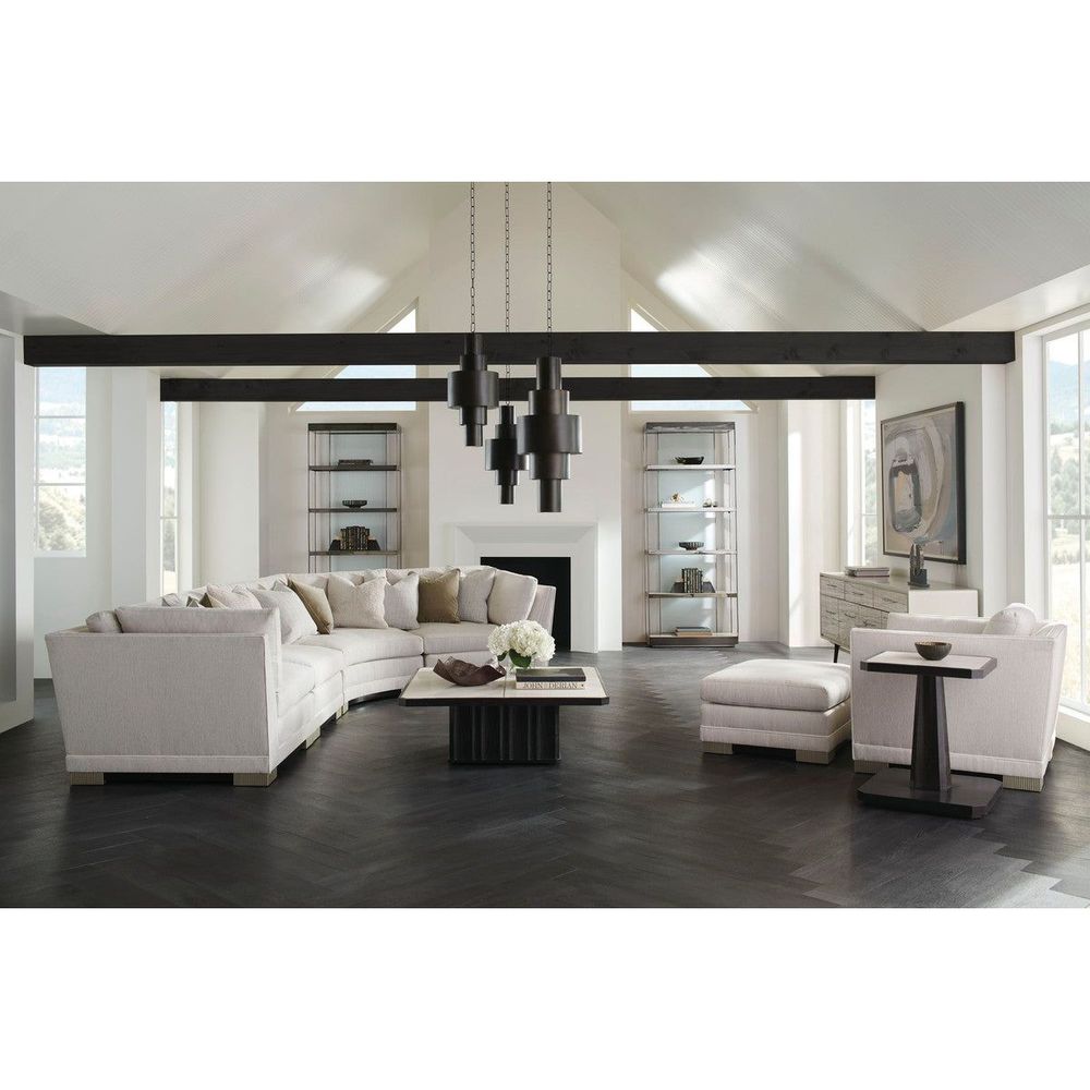 Sanctuary Ottoman - Brown, Silver