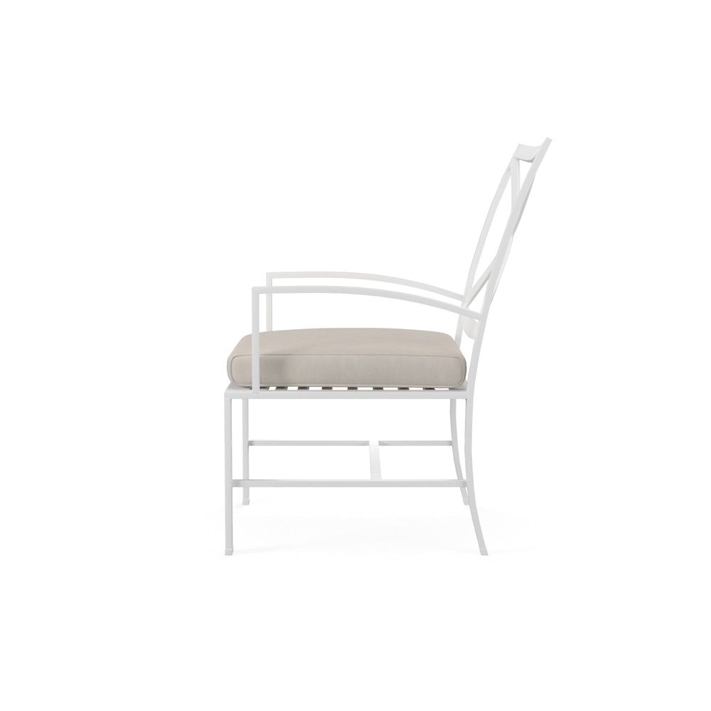 Outdoor Dining Chairs Bristol Dining Chair in Canvas Flax w/ Self Welt
