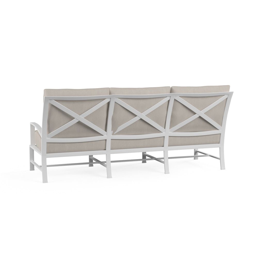 Outdoor Sofas and Sectionals Bristol Sofa in Canvas Flax w/ Self Welt