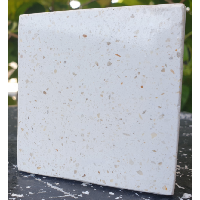 Terrazo Stone Bath Tub Freestanding - Natural-France & Son-FL1701WHT-Bathtubs-8-France and Son