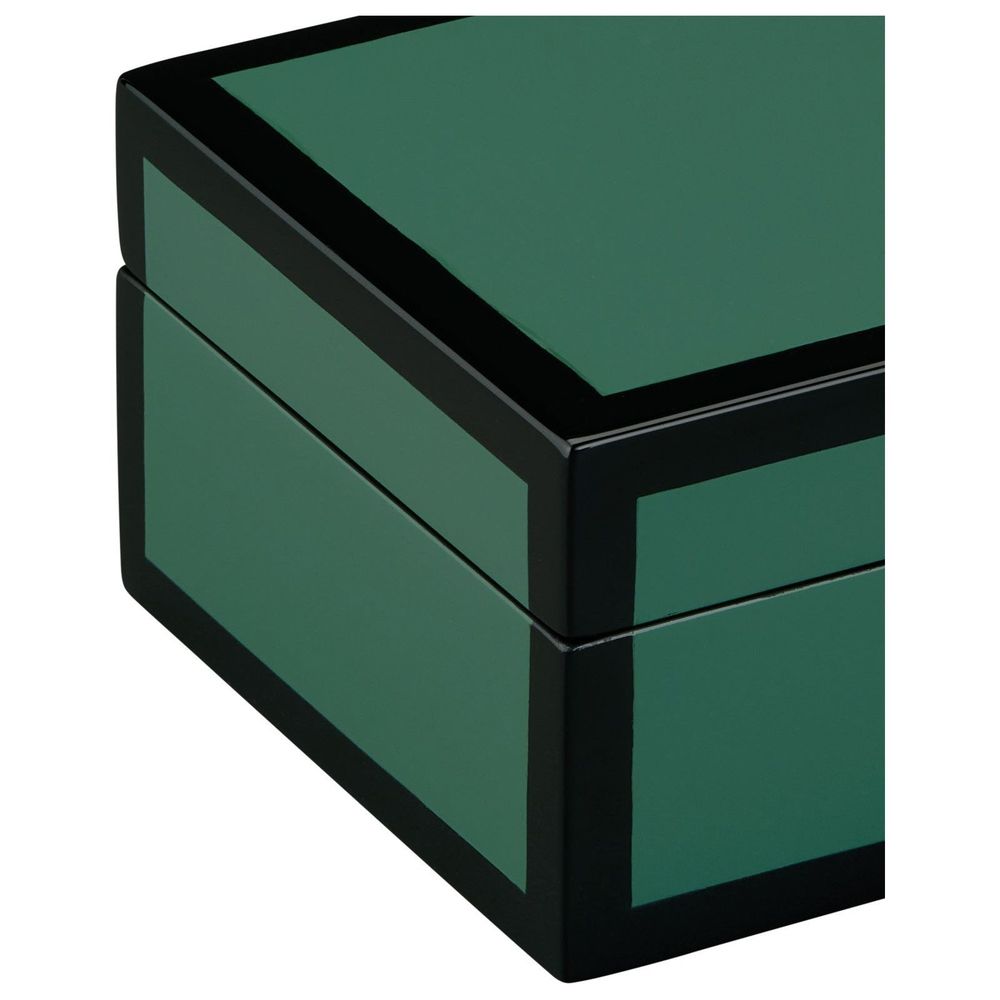 Boxes Green Lacquer Box Set of 2